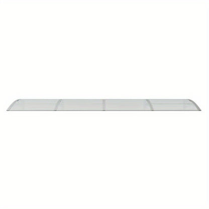 Deurkapje – Deurafdak – Deuroverkapping – Regendoek – Afdakje – Grijs Transparant – Duurzaam Polycarbonaat – 350x75 cm – Weerbestendig en Lichtdoorlatend