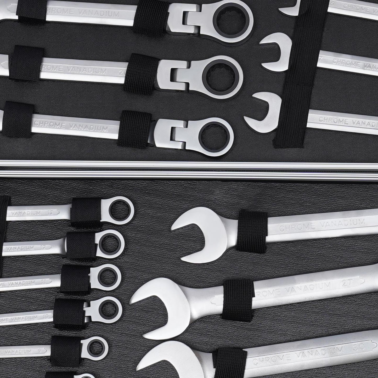 TOOL1SHOOO Professional Ratchet Wrench Set, 22 Sizes, 6mm-32mm, with Tool Box, Suitable for Industrial Electrical Maintenance and Automotive Bolt Fastening, Automotive Maintenance, Polished Finish, Durable Construction, Wrenc