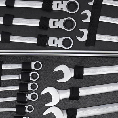 TOOL1SHOOO Professional Ratchet Wrench Set, 22 Sizes, 6mm-32mm, with Tool Box, Suitable for Industrial Electrical Maintenance and Automotive Bolt Fastening, Automotive Maintenance, Polished Finish, Durable Construction, Wrenc