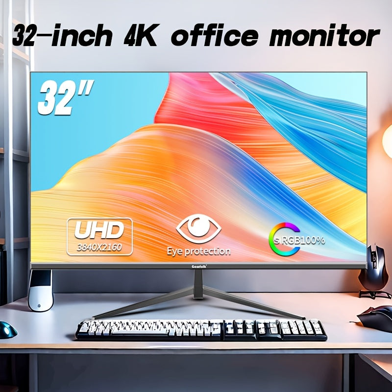 32-inch 4K Monitor – UHD Computerscherm – Frameloos Scherm – IPS Scherm – VESA Monitor – 60Hz Verversingssnelheid – Direct Facing Design
