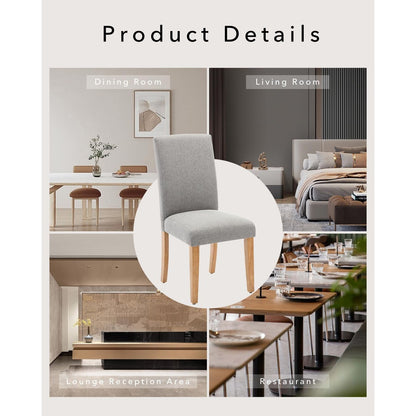 Eetkamerstoelen – Stoelen – Design Stoelen – Kuipstoelen – Bureaustoelen – Set Van 2 – Ergonomische Gebogen Rugleuning – Hardhouten Poten 120kg Draagkracht