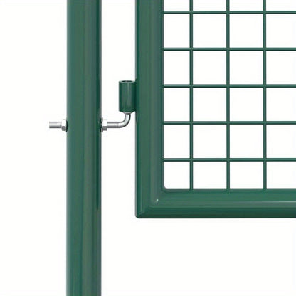 Groene Stalen Poort – Tuinpoort – Sierpoort – Afsluitpoort – Terraspoort – Duurzaam Staal – Afmeting 100x150 cm