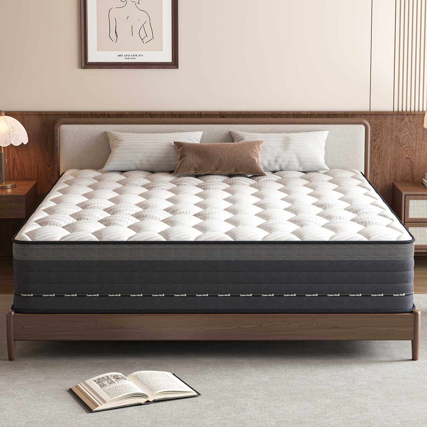 Matras – Pocketveringmatras – 7-Zones Matras – Hybrid Matras – Tweepersoonsmatras – Medium Stevig – 140x200 cm – Ademend & Ergonomisch
