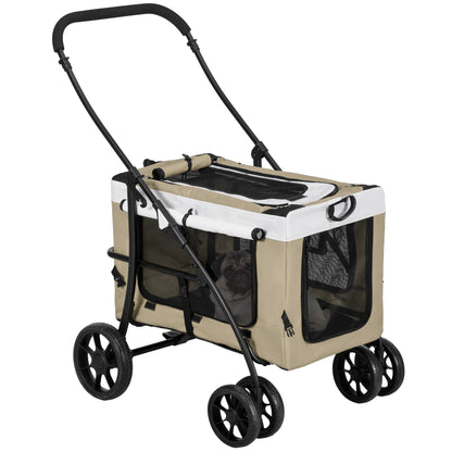 Dierenwagen – Hondenbuggy – Huisdierenwagen – Wandelwagen – Kattenbuggy – Opvouwbaar – Met Rem – 600D Oxford Stof – Max 10 kg