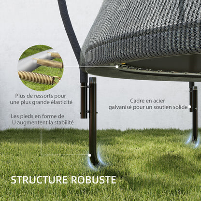 Tuintrampoline – Springkussen – Outdoor Trampoline – Speeltoestel – Veiligheidstrampoline – Ø 305 cm – Veiligheidsnet – 54 Stalen Veren – U-vormige Stalen Poten