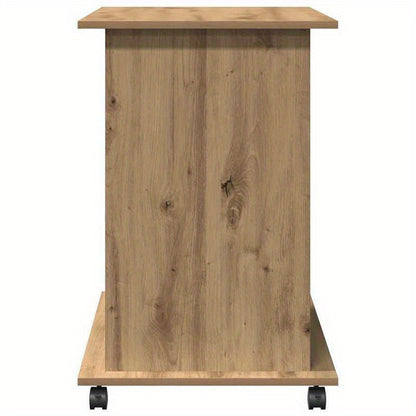 Computer Desk Measuring 80X50X75 Cm, Crafted from Artisanal Wood in Oak Color.