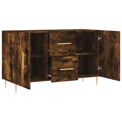 Dressoir – Opbergkast – Ladekast – Buffetkast – Wandkast – Gerookt Eikenkleurig – 100x36x60 cm – Duurzaam Bewerkte Houtafwerking