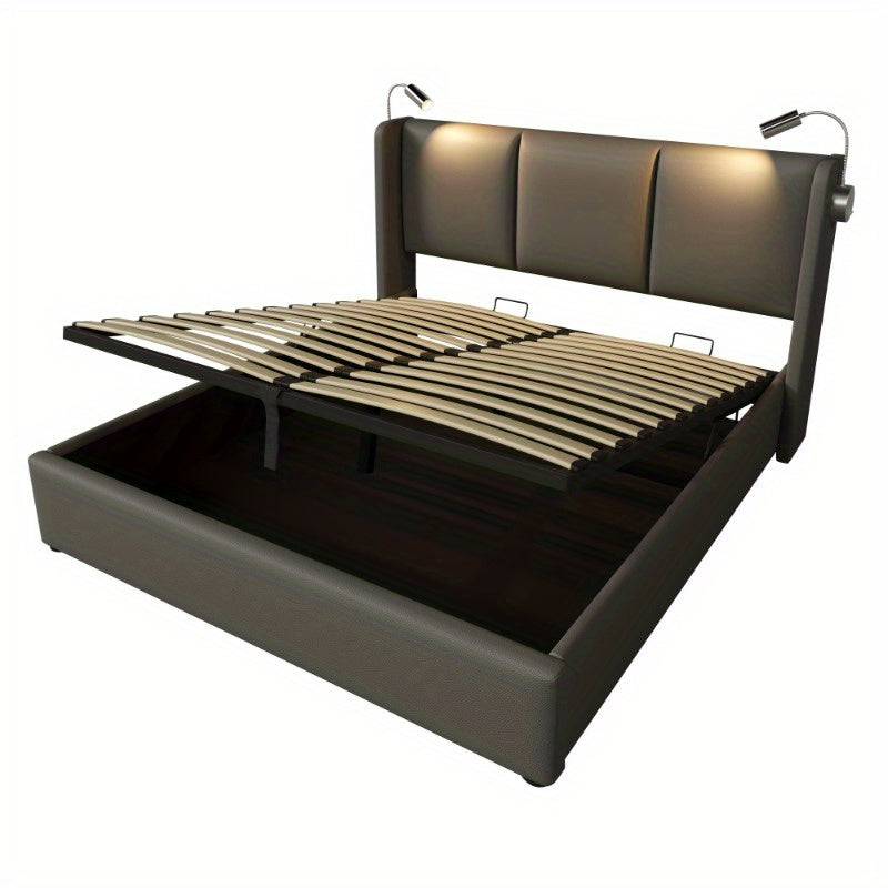 Modern Bed – Platformbed – Bedframe – Metalen Bed – Slaapkamerbed – Met Stoffen Hoofdbord – Vooraf Gemonteerd – Max. Belastbaarheid 300 kg