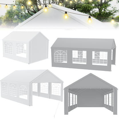 Partytent – Feesttent – Tuinkamer – Overkapping – Paviljoen – 4 x 6 Meter – UV Bescherming 50+ – Afneembare Zijwanden