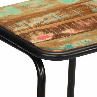 Bar stool 2pcs 46x35.5x80cm old wood solid wood,  Dining Room Furniture, Contemporary Seating, Square Stool, Sturdy Craftsmanship, Counter Height Stool, Seating Furniture, Restaurant Owners