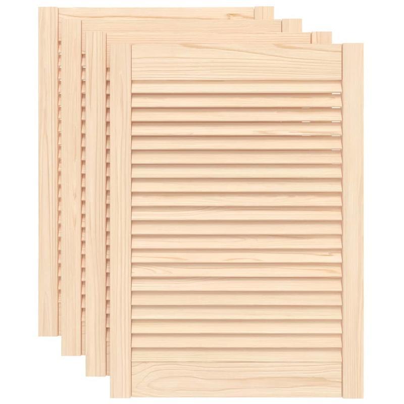 Opbergkast – Opbergmeubel – Kastje – Bergkast – Jaloezie Kast – Set Van 4 – 69x49,4 cm – Duurzaam Dennenhout
