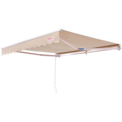 Handmatig Uitvalscherm – Zonnescherm – Markies – Terrasscherm – Balkonzonwering – 240x300 cm – UV 80+ Bescherming – 280 g Polyester Met PU-Coating