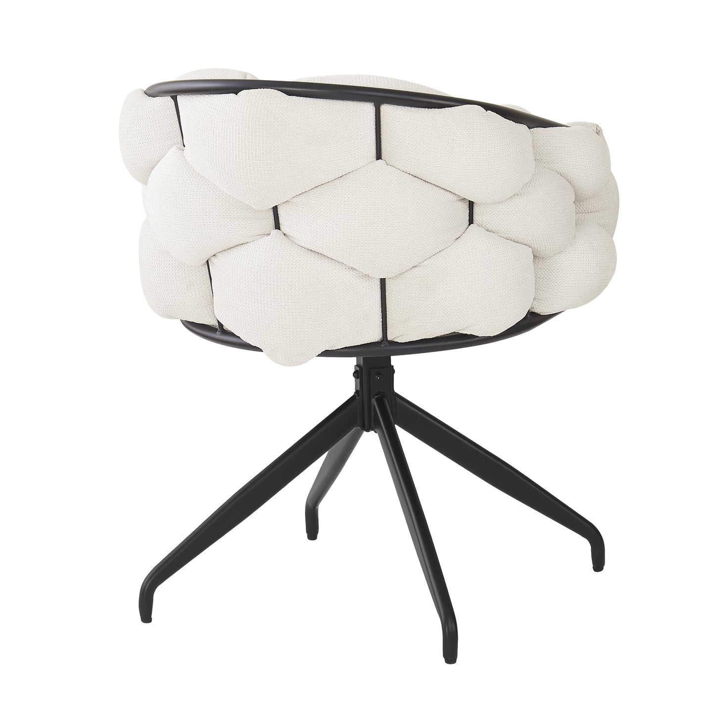 Draaibare Eetkamerstoel – Eetkamerstoel Set – Draaistoel – Stoel Beige – Bamboestoel – 360° Draaibaar – Ergonomische Rugleuning