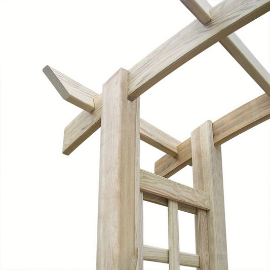 Houten Tuinboog – Tuinarche – Klimboog – Tuinpoort – Tuintunnel – Klassiek Design – Stevig Hout 150x60x210 cm