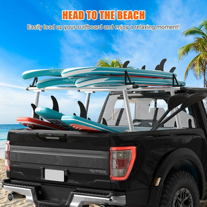 Ladderrek – Truck Rack – Pickup Rack – Opbergrek – Ladderdrager – Verstelbaar 43-74 cm – Aluminium Standaard – Hoog Draagvermogen 363 kg