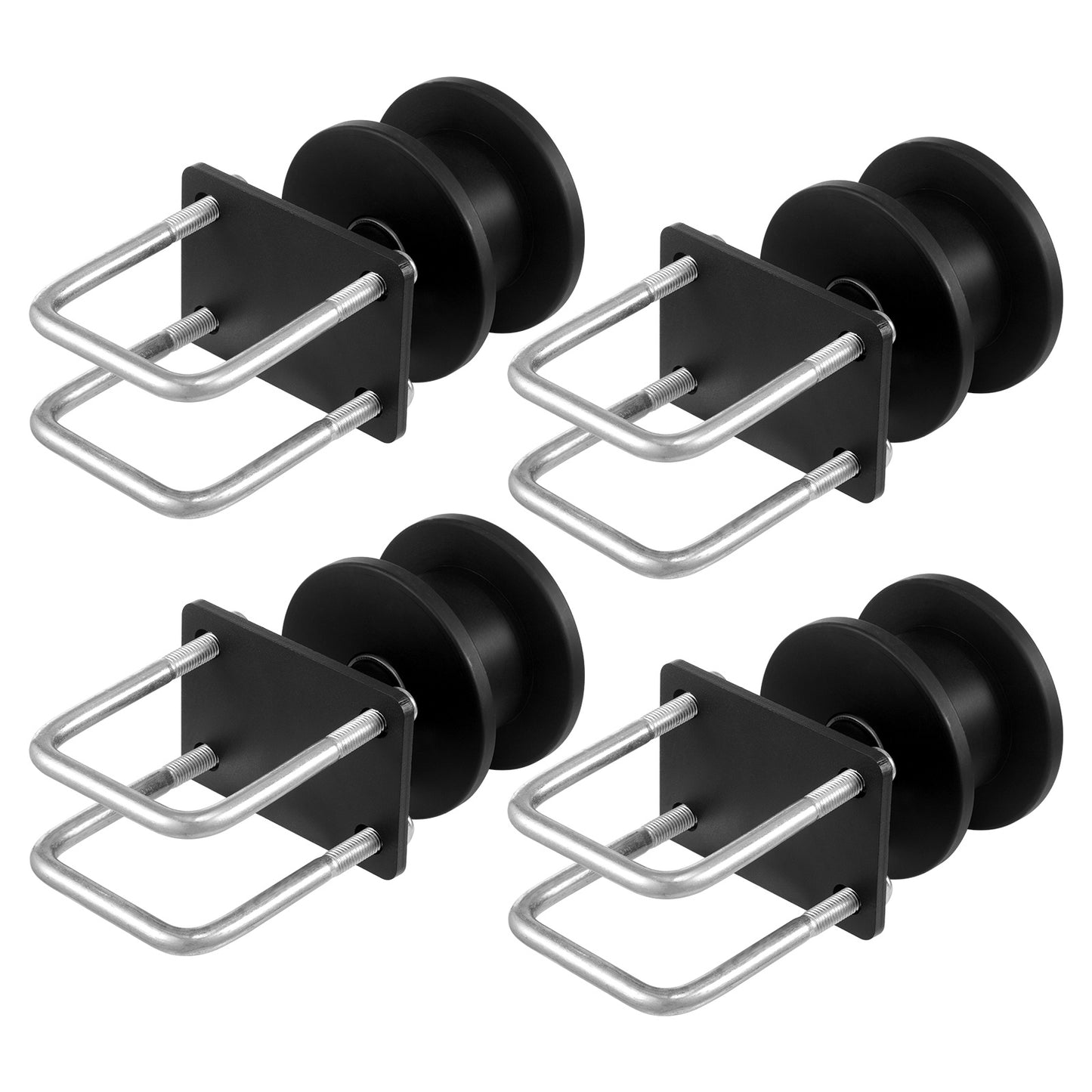 Schuifpoortaccessoires – Schuifpoort Kit – Schuifpoort Systeem – Schuifdeur Wielen – Poortrails – H-vormige Groef – Sterke Metalen Beugels – Geruisloze Nylon Wielen