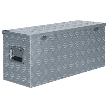 Aluminium Gereedschapskist – Gereedschapskoffer – Opbergkist – Werkplaatskist – Toolbox – Industrieel – Roestvrij – 90,5x35x40 cm – Duurzaam & Veilig Sluitsysteem