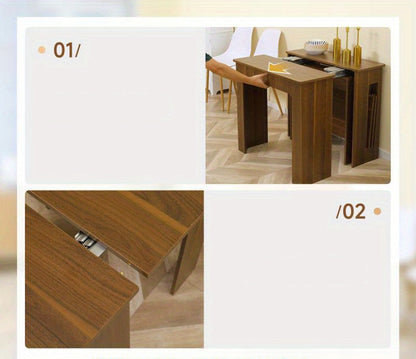 Uitklaptafel – Klaptafel – Vouwtafel – Inklapbare Tafel – Eettafel – Ruimtebesparend – Modern Design – 180x85x75 cm – Stevig Houten Blad – Direct Gebruiksklaar