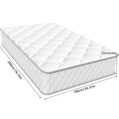 Federkern Mattress 100X200Cm, 22Cm Thick, Noise-Reducing Springs, Comfortable And Breathable.