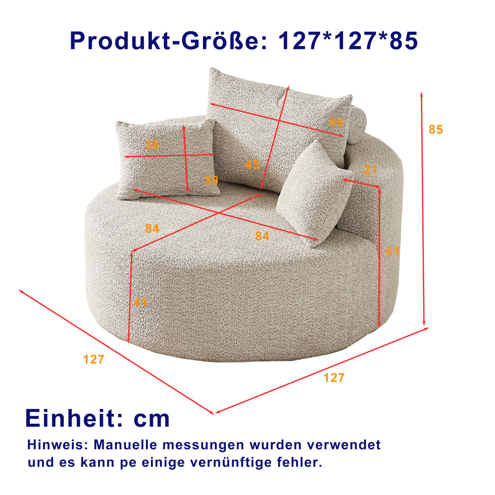 Eenpersoons Slaapstoel – Slaapfauteuil – Bedstoel – Slaapzetel – Slaapbank – Modern Beige Chenille – Direct Gebruiksklaar – Comfortabel Schuim