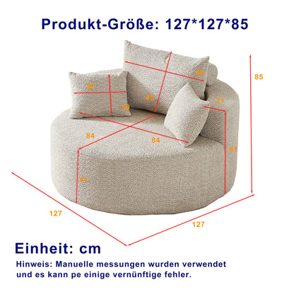 Eenpersoons Slaapstoel – Slaapfauteuil – Bedstoel – Slaapzetel – Slaapbank – Modern Beige Chenille – Direct Gebruiksklaar – Comfortabel Schuim