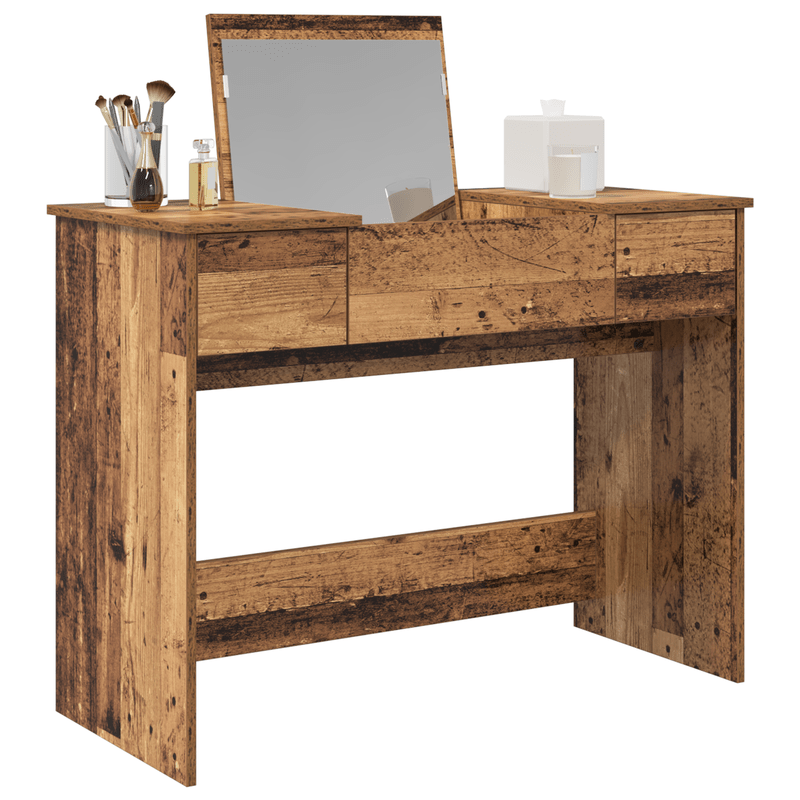 Dressing table met Mirror Old Wood 100x45x76cm