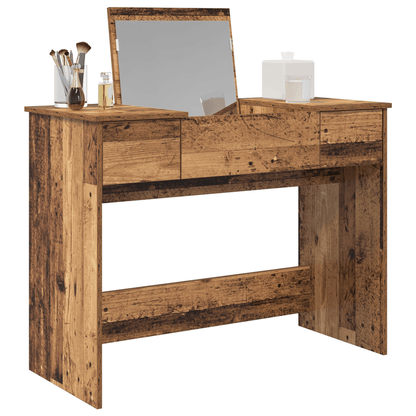 Dressing table met Mirror Old Wood 100x45x76cm