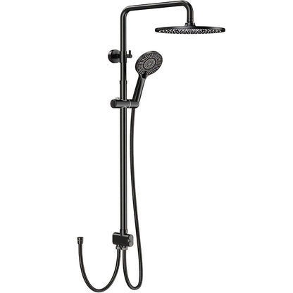 Regenkraan – Regendouche – Douchekop – Doucheset – Handdouche – 25 cm Grote Douchekop – RVS Mat Zwart Met 3 Straalsoorten
