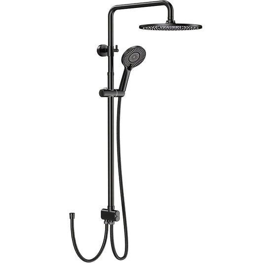 Regenkraan – Regendouche – Douchekop – Doucheset – Handdouche – 25 cm Grote Douchekop – RVS Mat Zwart Met 3 Straalsoorten