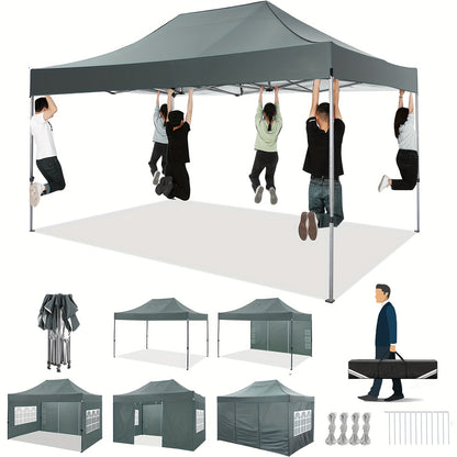 Partytent – Tuintent – Feesttent – Paviljoen – Easy-up – 3x4,5 m – Waterdicht – Met 4 Zijwanden – Stevig Versterkt Frame – Pop-up Opvouwbaar