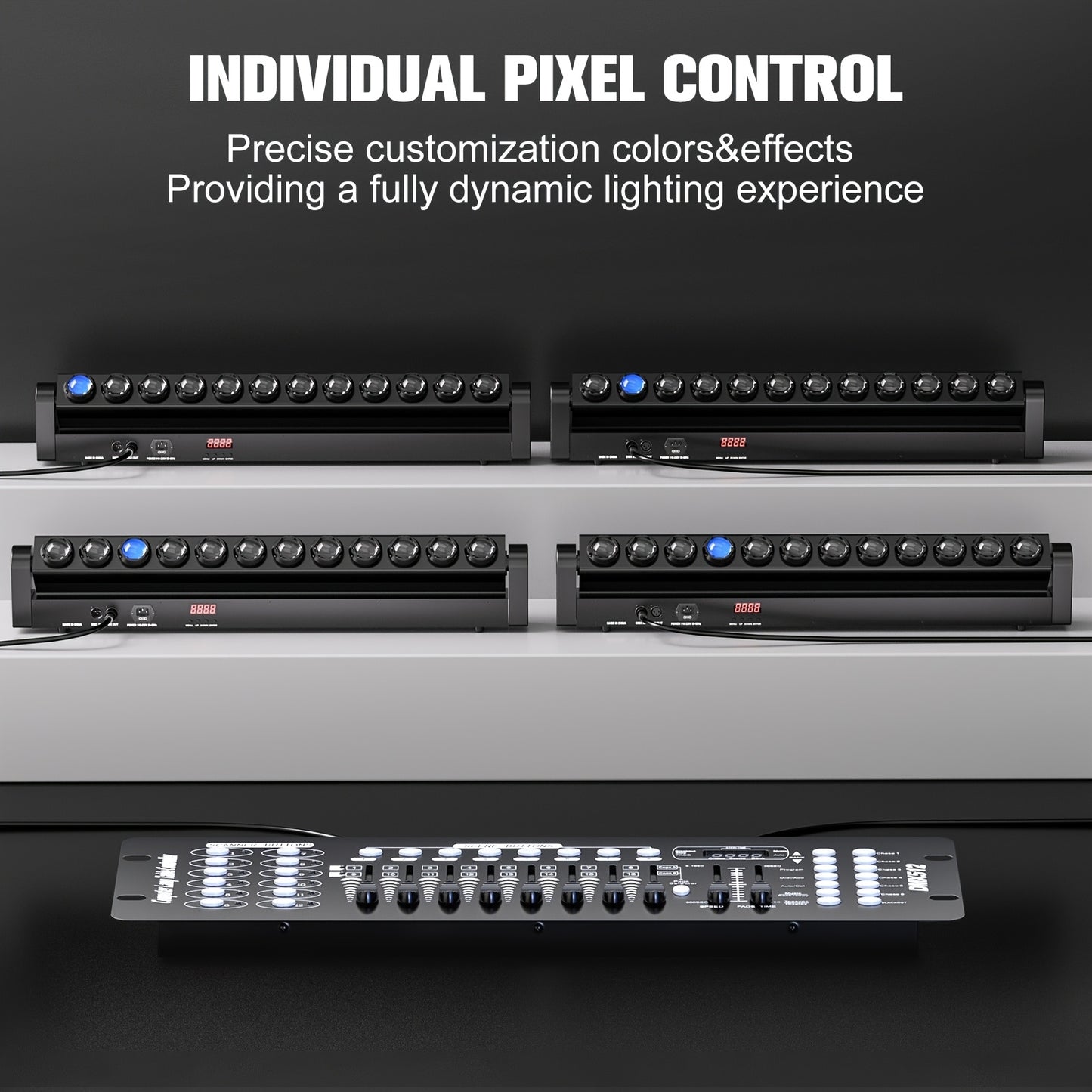 LED RGBW Moving Head Bar Light – DJ Licht – Stage Verlichting – Disco Lamp – KTV Spot – 270W Hoog Vermogen – DMX512 Controle - QUORE