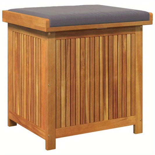Opbergbox Houten Kist Tuinbox Opbergkist Balkonbox Zweedse Box – Massief Acaciahout – Weerbestendig & Compact – 60x50x61 cm – Natuurlijk Design – Stevige Buitenopslag