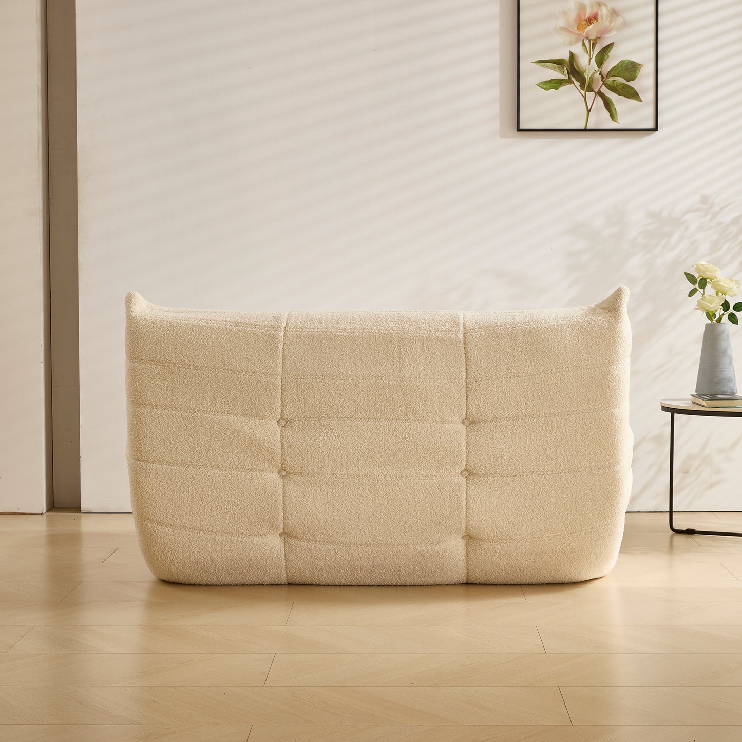 Relaxation Armchair Sofas with Removable Backrest And Seat Cushions, Lazy Sofa Indoor Seat Cushions with Comfortable, Extra Thick Padding for Bedroom, Living Room, White, Green.