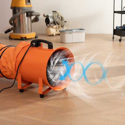 Ventilator – Luchtverplaatser – Ventilatiesysteem – Koelventilator – Luchtblazer – Draagbaar Ontwerp – 304,8 mm Ventilatorwiel – 5 Meter Luchtslang