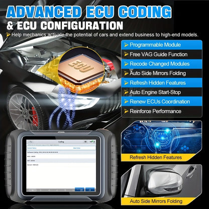 Autodiagnosetool – OBD2 Scanner – Foutcode Uitlezer – Auto Scanner – Diagnoseapparaat – 8 Inch Touchscreen – Ondersteunt CAN FD & DOIP