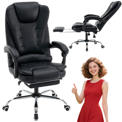 Bureaustoel – Office Chair – Gamestoel – Draaistoel – Computerstoel – Met Geheugenschuim Zitting – Ingebouwde Uittrekbare Voetsteun – Verstelbare Armleuningen – Beige