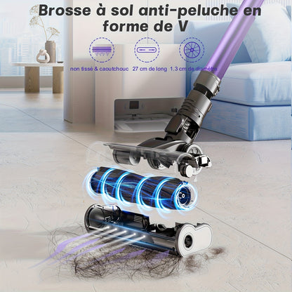 Draadloze Handstofzuiger – Steelstofzuiger – Kruimelzuiger – Stofzuiger Zonder Snoer – Handstofzuiger – Lichtgewicht & Krachtige Zuigkracht 66 KPa – Verwisselbare Batterij 60 Minuten