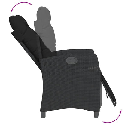 Loungebank – Tuinbank – Loungeset – Outdoor Sofa – Balkonbank – PE-Rattan Material – Verstelbare Rugleuning en Voetensteun