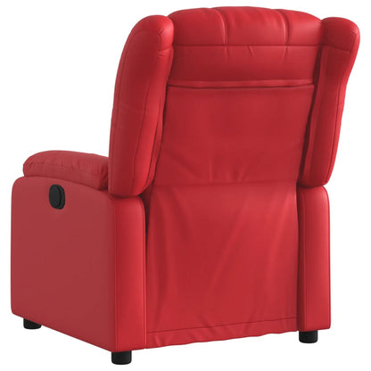 Elektrische Relaxstoel – Elektrische Relaxfauteuil – Elektrische TV-Stoel – Elektrische Ligstoel – Elektrische Massagestoel – Rood Kunstleer – Verstelbaar Tot 135°