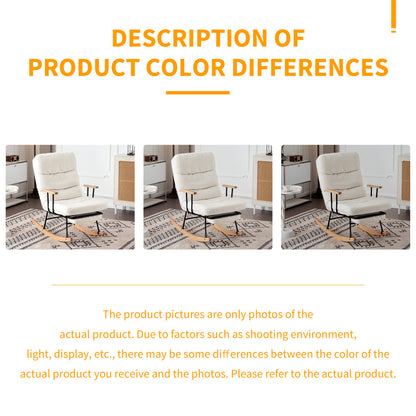 Schommelstoel – Relaxstoel – Fauteuil – Lounge stoel – Voedingsstoel – Comfortabele Velvet Bekleding – Handmatig Verstelbare Voetsteun