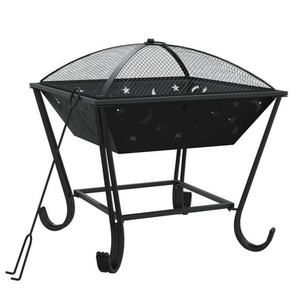 50cm XXL Steel Fire Shell with Pitcher - Heavy-Duty Metal Construction, 50cm Round Outdoor Fire Pit with Lighter & Control Valve, 50cm Diameter