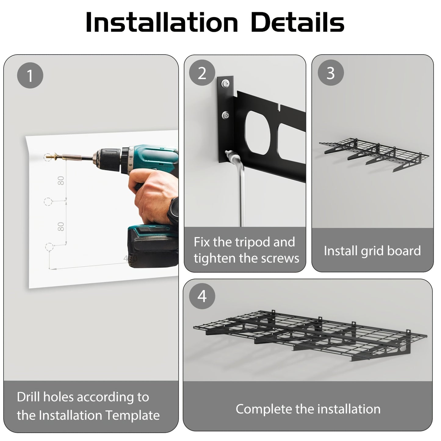 Heavy-Duty Wall Shelves for Garage Storage, Measuring 60.96X182.88 cm, Capable of Holding Up to 362.87 KG. This Set Includes Two Wall-Mounted Racks Suitable for Use in a Shop, Shed, Or Garage, Storage Racks