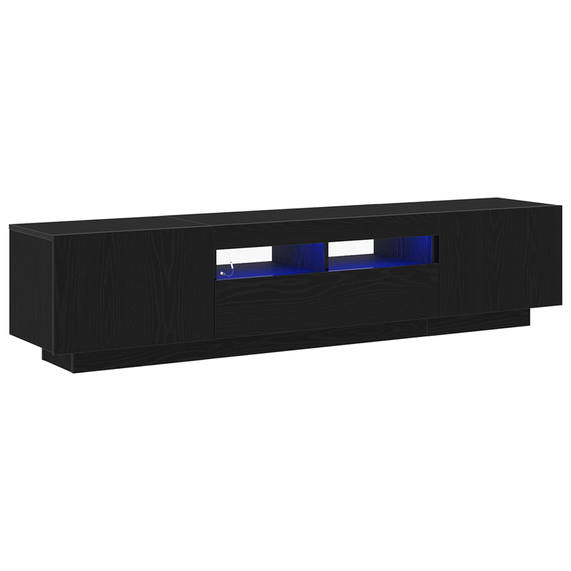 TV-meubel – Tv-kast – Media meubel – TV-standaard – Entertainmentkast – Noir – Strak en duurzaam composietmateriaal – Compact 120 cm breed
