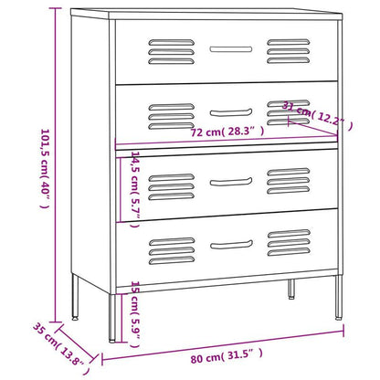 Industriële Opbergkast – Opbergmeubel – Kasten – Opbergbox – Organizer – Antraciet – Modern Minimalistisch Design – Stevige Houten Constructie – Met Lade, Planken en Slot