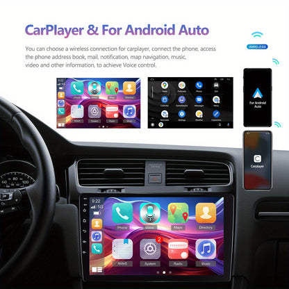 2DIN Android Autostereo – Double Din Radio – Multimedia Systeem – Autoradio Met Navigatie – Touchscreen Radio – 9 Inch HD Scherm – Draadloos CarPlay & Android Auto – AHD Achteruitrijcamera & DSP Geluid