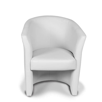 Dpanett Armchair, Upholstered Living Room Chair, Padded Seat with Eco-Leather Armrests, 64x63x76 cm, Available in 5 Colors