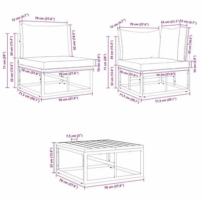 Tuinmeubelset – Loungeset – Zitgroep – Balkonset – Tuinset – Modulair ontwerp – Weerbestendig aluminium frame