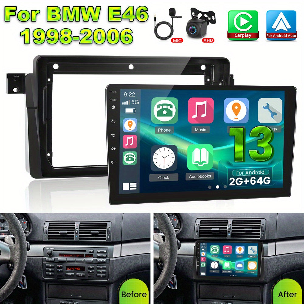 Android 13 Autoradio – Car Stereo – Multimedia Systeem – Navigatie Unit – Touchscreen Radio – Draadloze CarPlay & Android Auto – 9 Inch HD Scherm – Ingebouwde GPS & Achteruitrijcamera