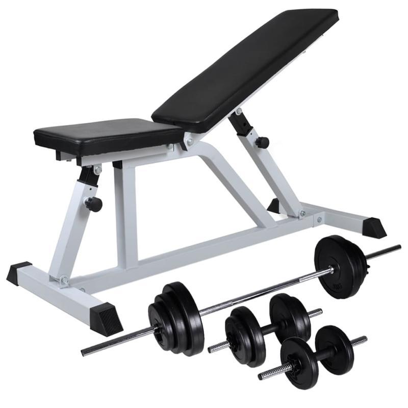 Verstelbare Gewichtbank – Krachttrainset – Halterset – Dumbbells – Verstelbaar – 30,5 Kg – Stevig Ijzer