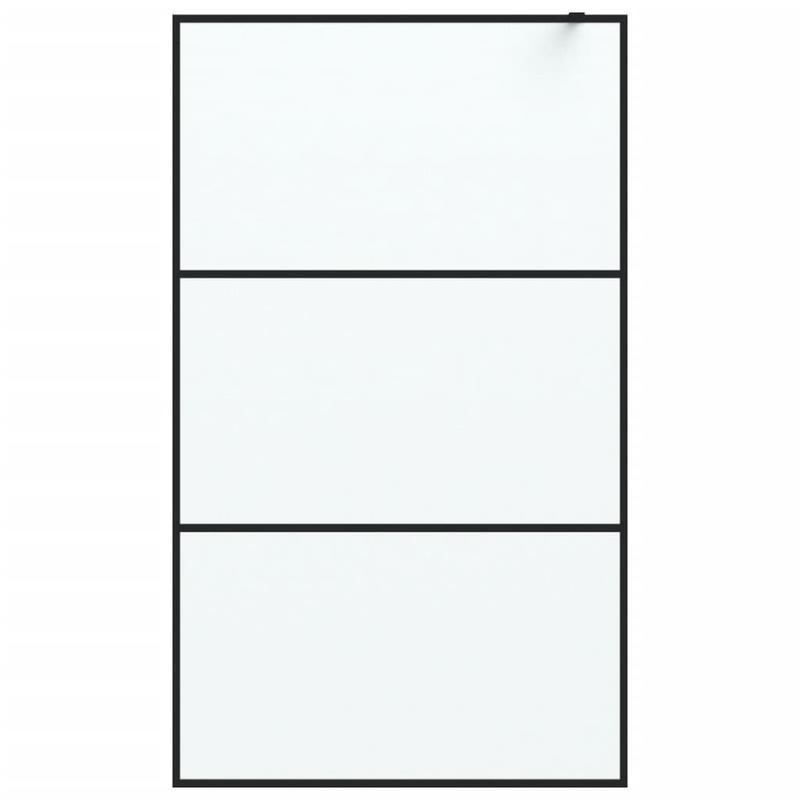 Douchewand – Inloopdouche – Veiligheidsglas – Douchecabine – Douchedeur – Mat Zwart Aluminium Frame – 115x195 cm – Easy-Clean Coating